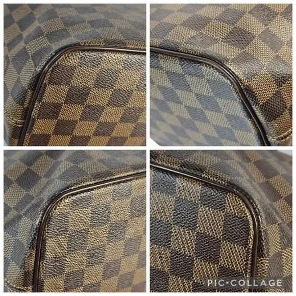 LOUIS VUITTON SALEYA PM Damier Ebene Satchel Bag Tote Leather Monogram Handbag - Picture 6 of 15